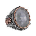 Natural Aquamarine Stone Ring (Model-2)