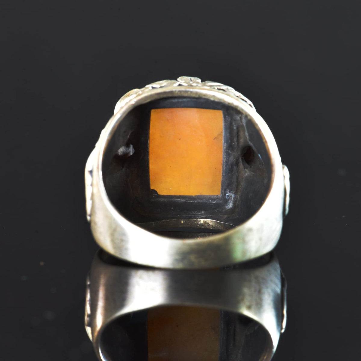 Handcrafted 925 Sterling Silver Ring with Genuine Natural Yellow Sapphire Stone and Scorpion Design — 7