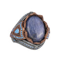 Natural Stone Ring - Handcrafted 925 Sterling Silver Ring (Kyanite)