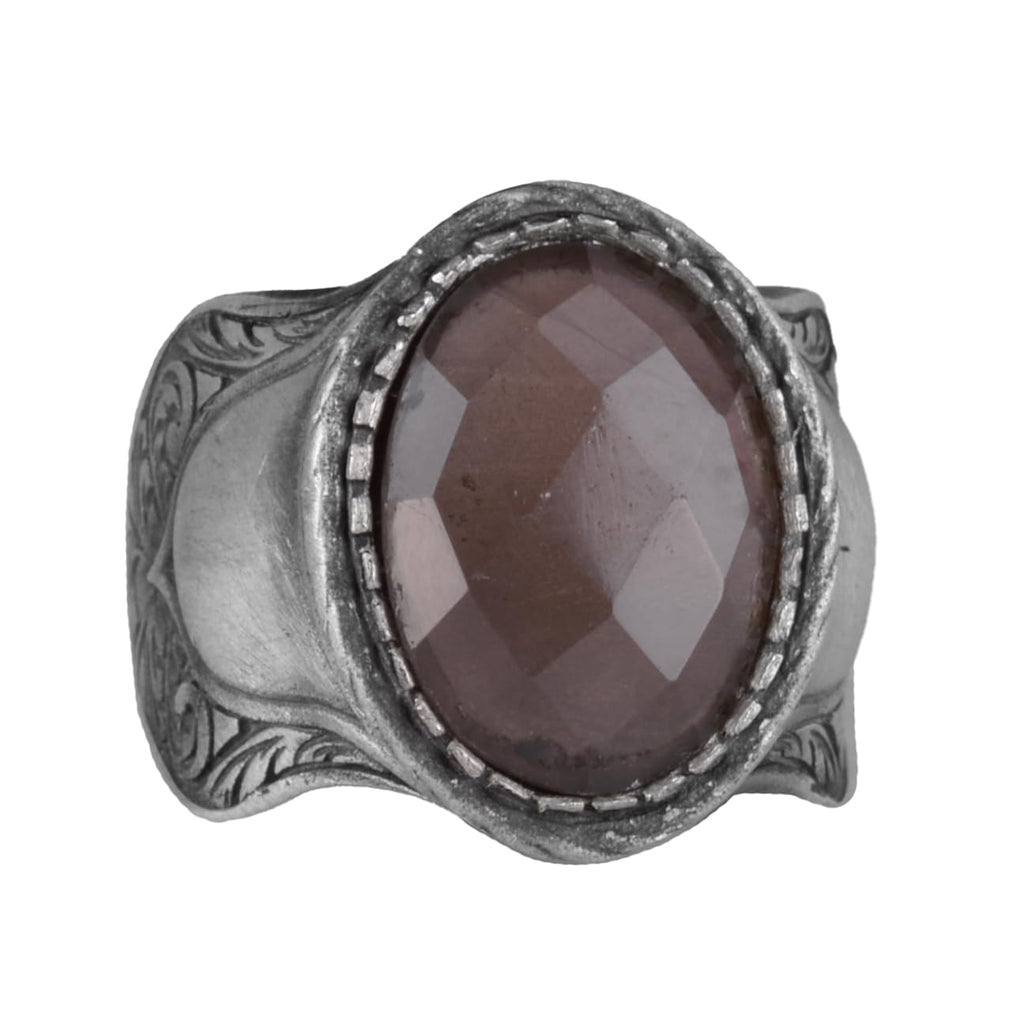 Natural Stone Ring (Smoky Quartz)