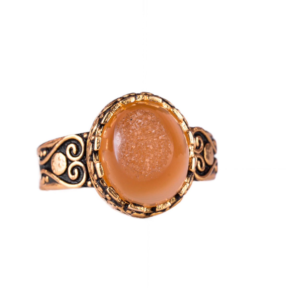 925 Sterling Silver Gold Plated Handmade Women's Ring