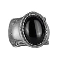 KAMBO Natural Gemstone Ring for Men, 925 Solid Sterling Silver, Unique Design, Size Available
