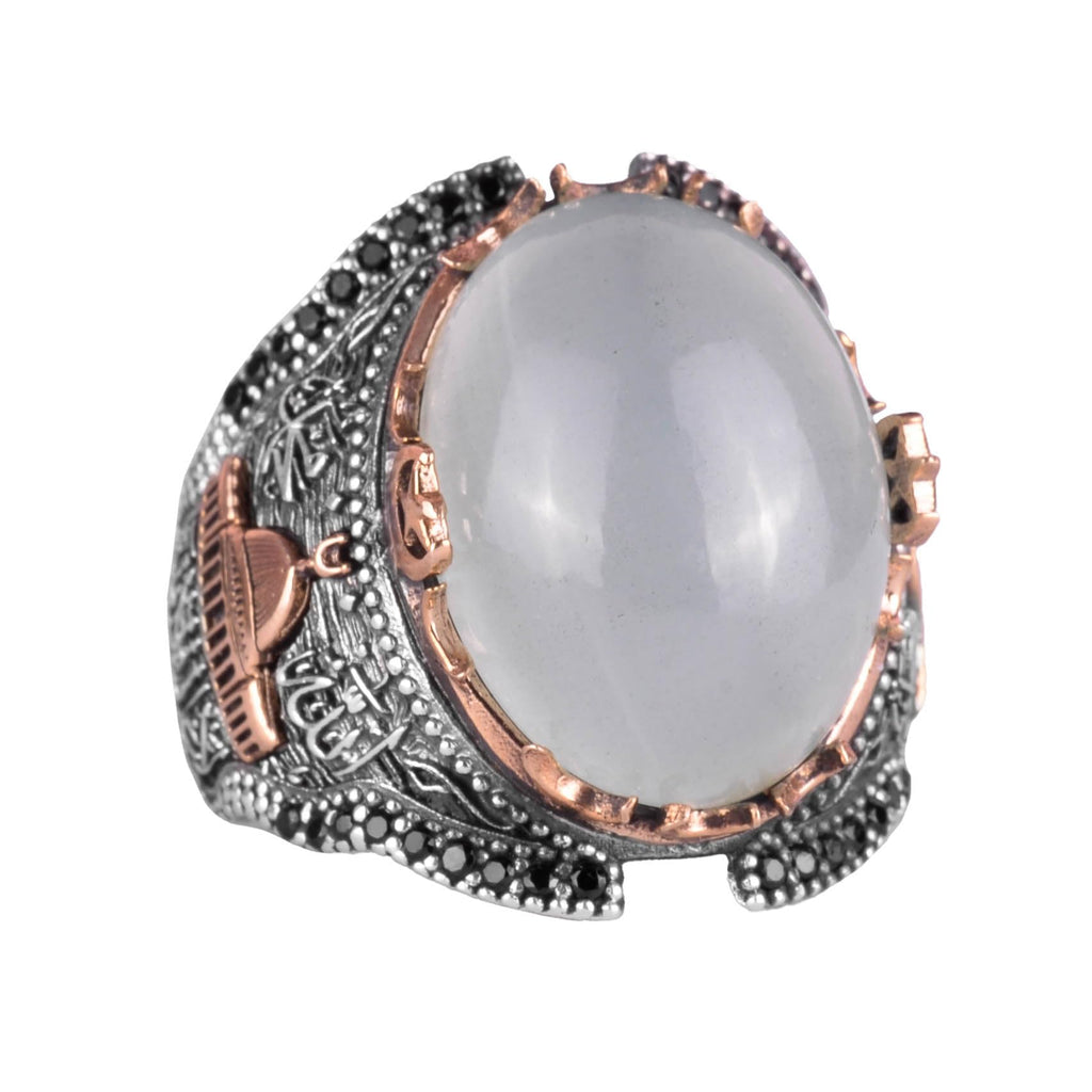 Cabochon Aquamarine Stone Ring