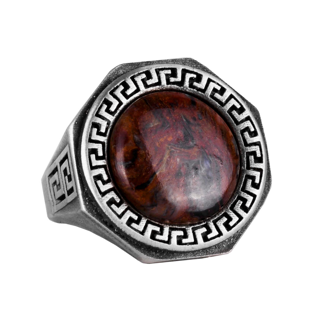 Natural Pietersite Stone Ring - 925 Sterling Silver Handmade Men's Ring