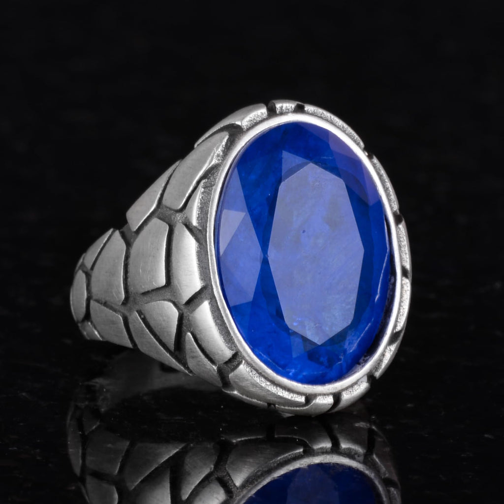 Luxury 925 Sterling Silver Paraiba Stone Ring — 4