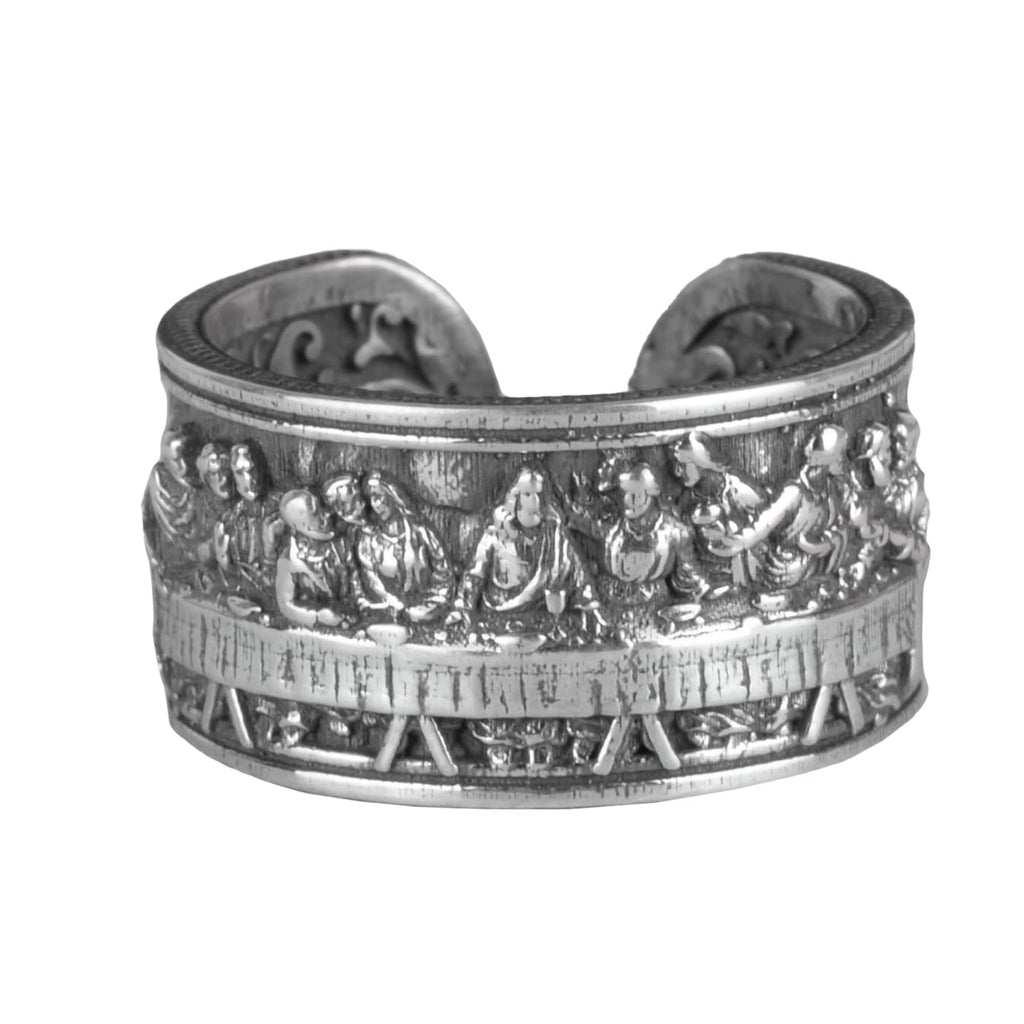 Leonardo Last Supper Jesus Ring - 925 Sterling Silver Handmade Ring