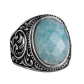 Stylish Handmade Natural Amazonite Stone Ring - 925 Sterling Silver