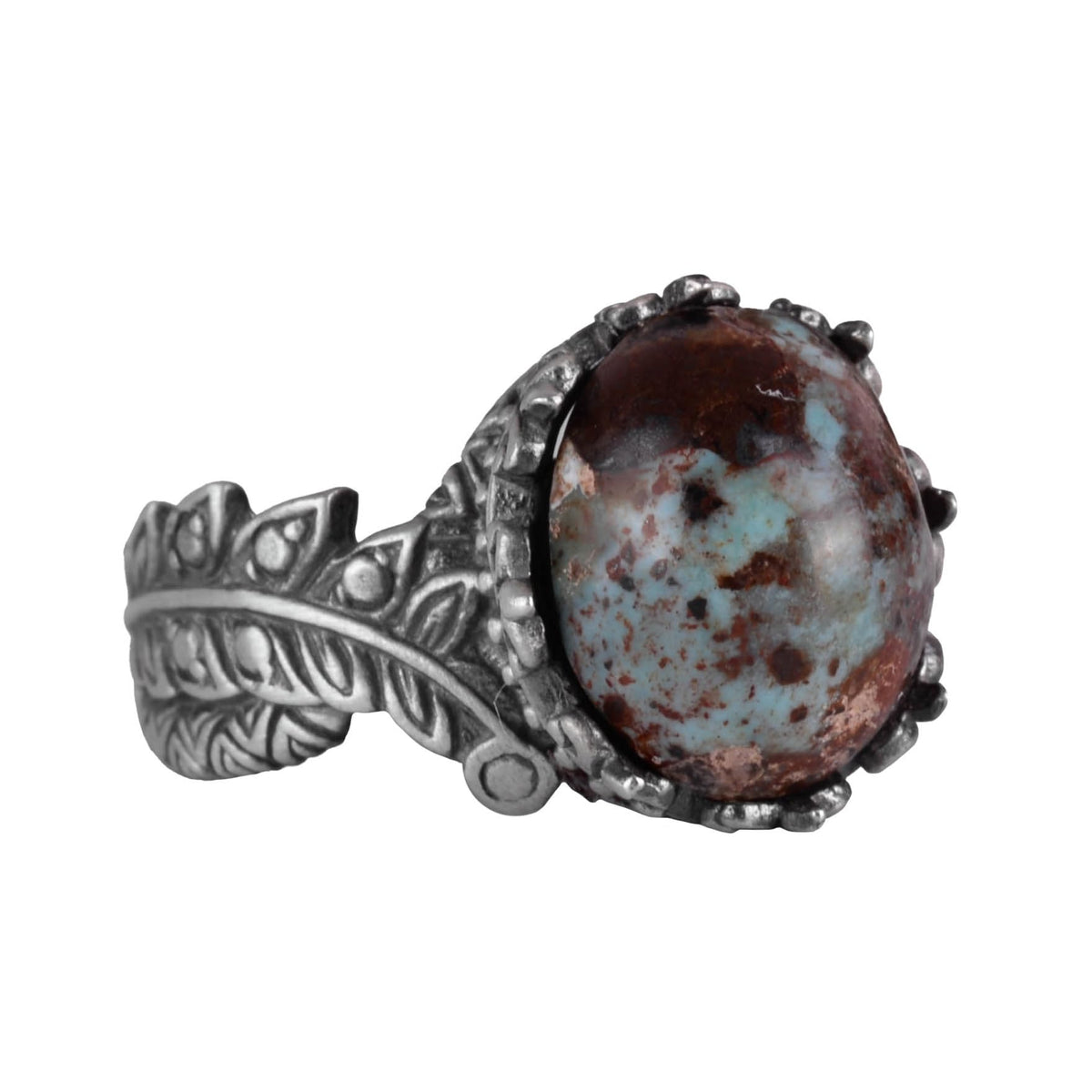 Natural Arizona Turquoise Stone Ring, 925 Sterling Silver Ring
