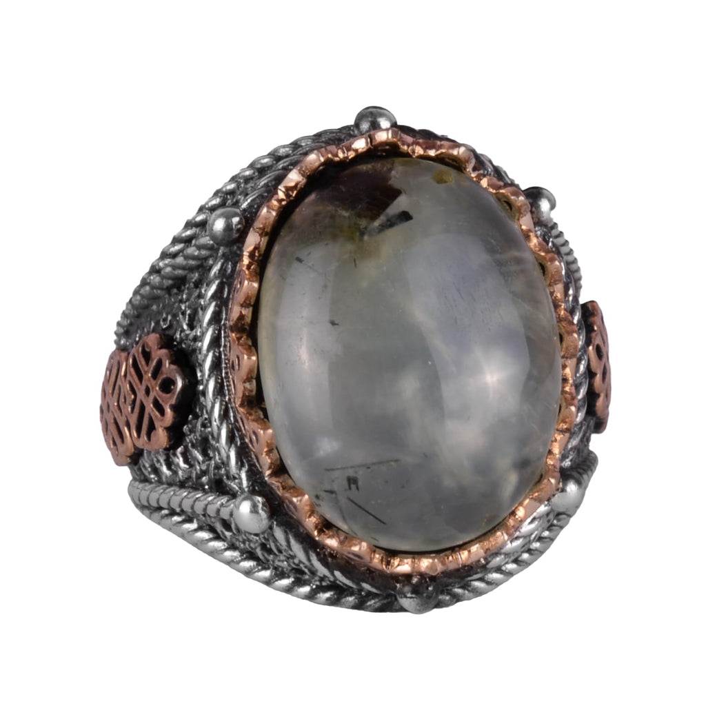 Natural Prehnite Jade Ring