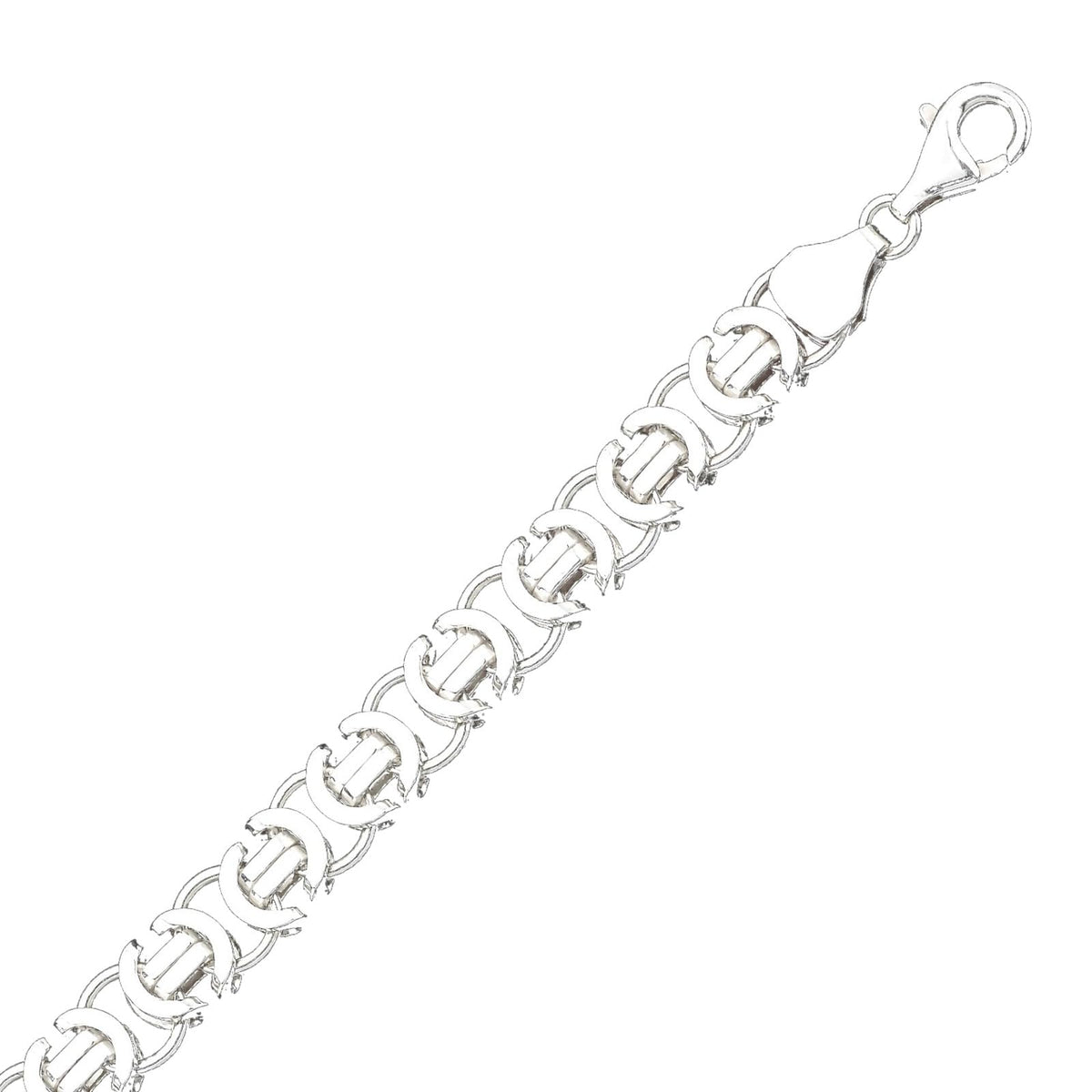 KAMBO Handmade 925 Sterling Silver Byzantine King Chain Necklace Euro Kral Unisex Vintage Statement Jewelry 83g 50cm