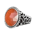 Handcrafted Vintage Ring, 925 Sterling Silver Men's Ring, Artificial Star Stone Men's Ring