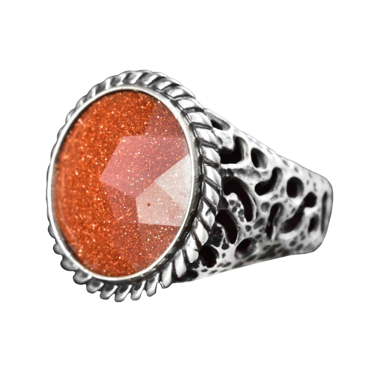 Handcrafted Vintage Ring, 925 Sterling Silver Men's Ring, Artificial Star Stone Men's Ring