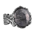 Natural Stone Ring - Handmade 925 Sterling Silver Jewelry (Gray Sapphire)