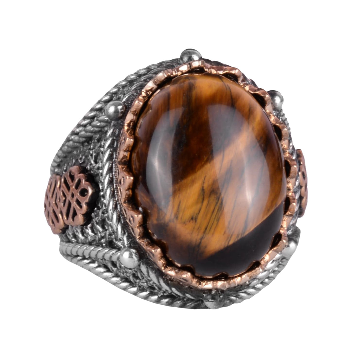 Handmade Tiger's Eye Natural Stone Ring