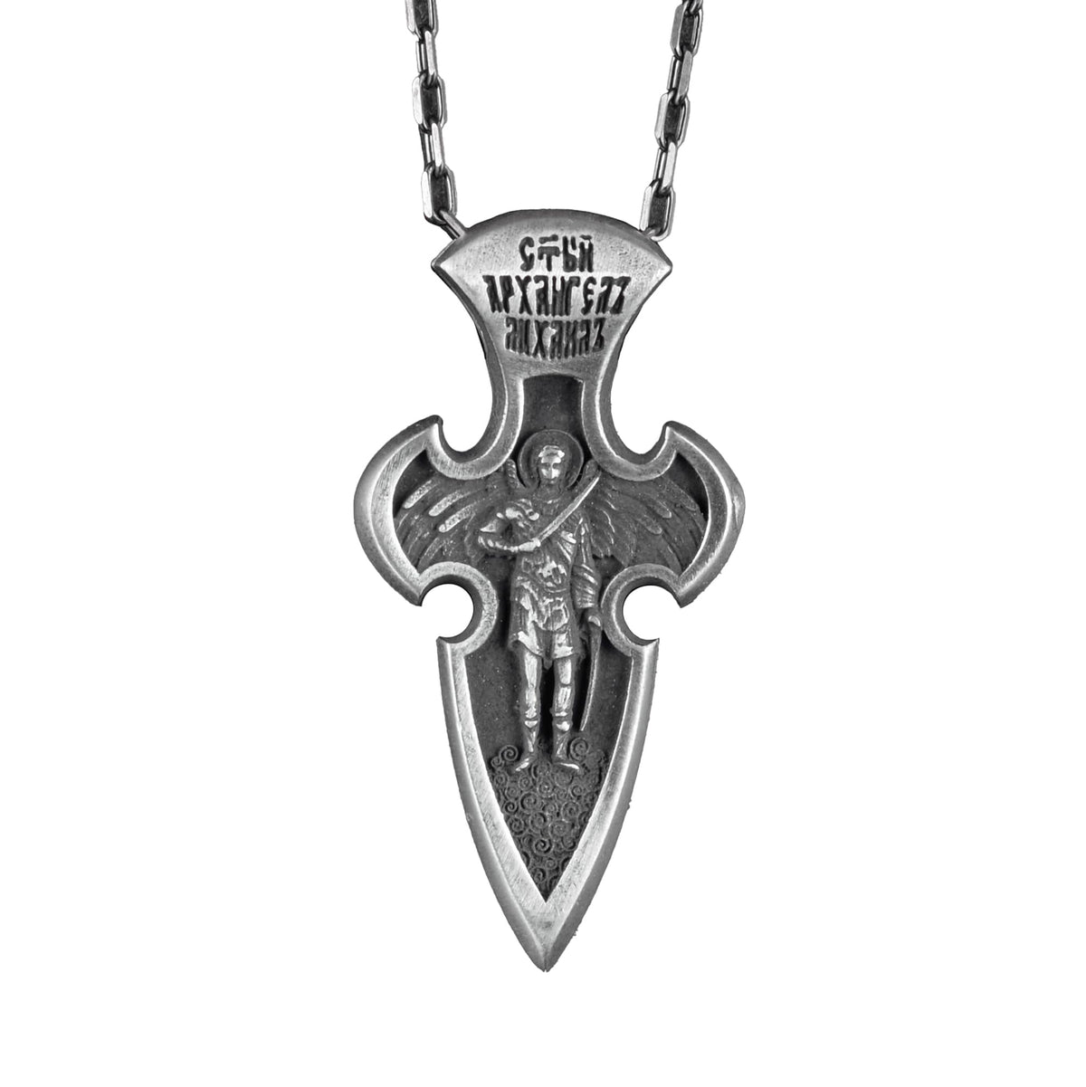Angel Mikail Necklace - 925 Sterling Silver Gothic Necklace