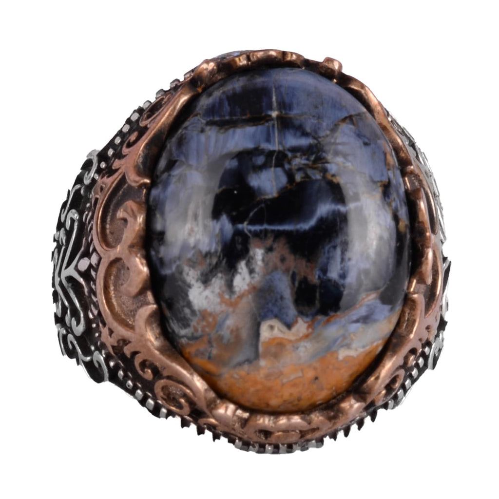 Natural Pietersite Stone Handmade Ring - 925 Sterling Silver