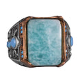 Natural Amazonite Stone Ring - 925 Sterling Silver