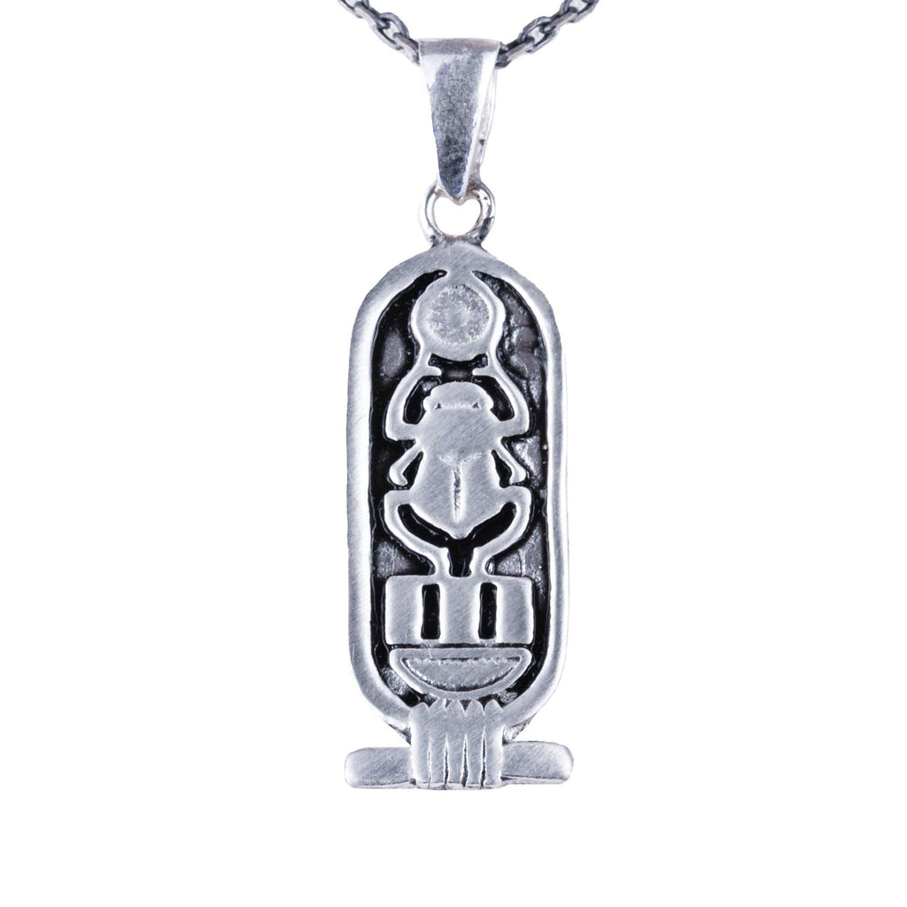 Kambo 925 Sterling Silver Scarab Pendant - Handcrafted Ancient Egyptian Symbol - Unique Necklace