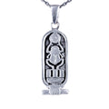 Kambo 925 Sterling Silver Scarab Pendant - Handcrafted Ancient Egyptian Symbol - Unique Necklace
