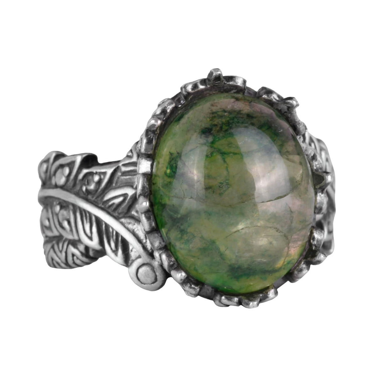 Natural Emerald Stone Ring - Handmade 925 Sterling Silver Jewelry