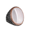 Natural Pearl Stone Ring, Sultan Ring, 925 Sterling Silver