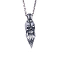 925 Sterling Silver Skull Necklace – Gothic Bearded Skull Design – Handmade Jewelry for Men and Women