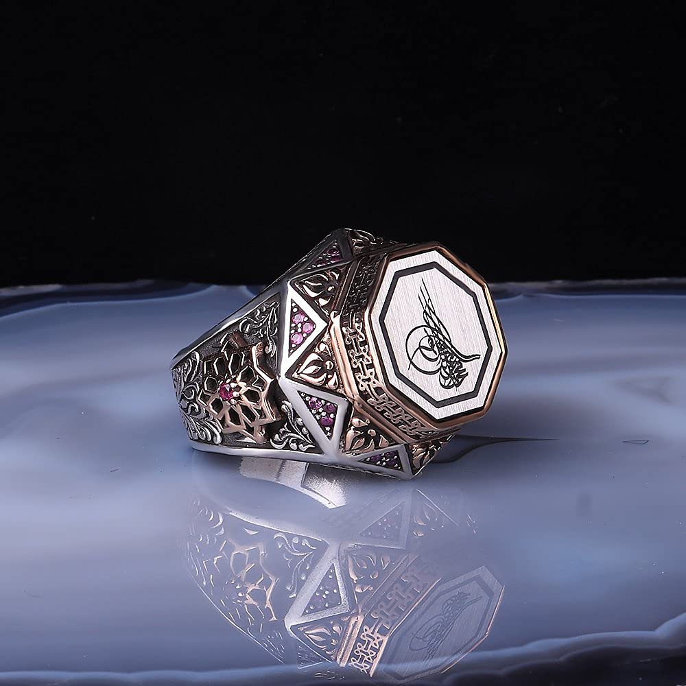 KAMBO Ottoman Emblem Men's 925 Sterling Silver Ring — 3