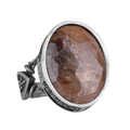 Kambo Real Natural Gemstone Ring - Handmade 925 Sterling Silver, Arabic Inscription - Symbol of Wisdom and Protection