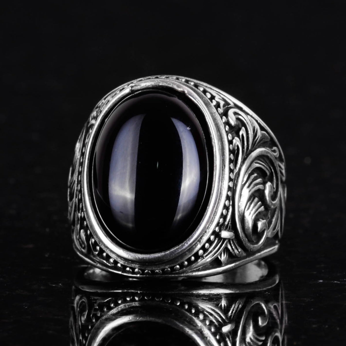 Natural Onyx Stone Ring (Model-4) — 6