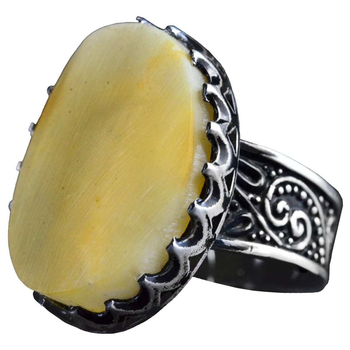 Raw Amber Stone Ring