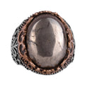 Natural Stone Handmade Ring - 925 Sterling Silver Ring (Pyrite)