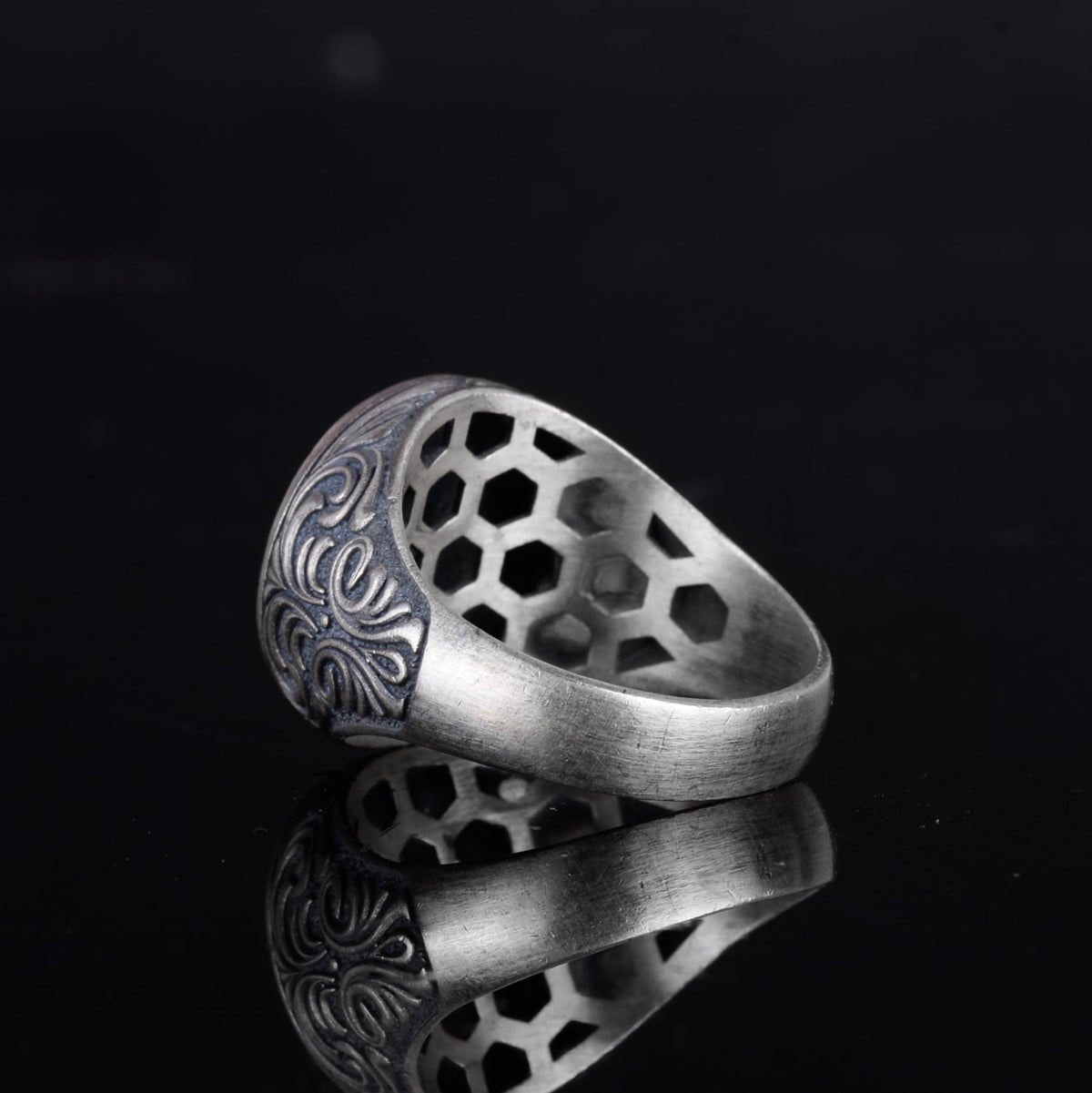 KAMBO 925 Sterling Silver Men's Tree of Life Ring – Symbol of Wisdom and Strength – Handmade Vintage Spiritual Jewelry (Silver) — 7