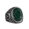 Natural Emerald Stone Ring - 925 Sterling Silver (Model-2)