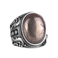 925 Sterling Silver Men's Ring - Natural Pyrite Stone Ring