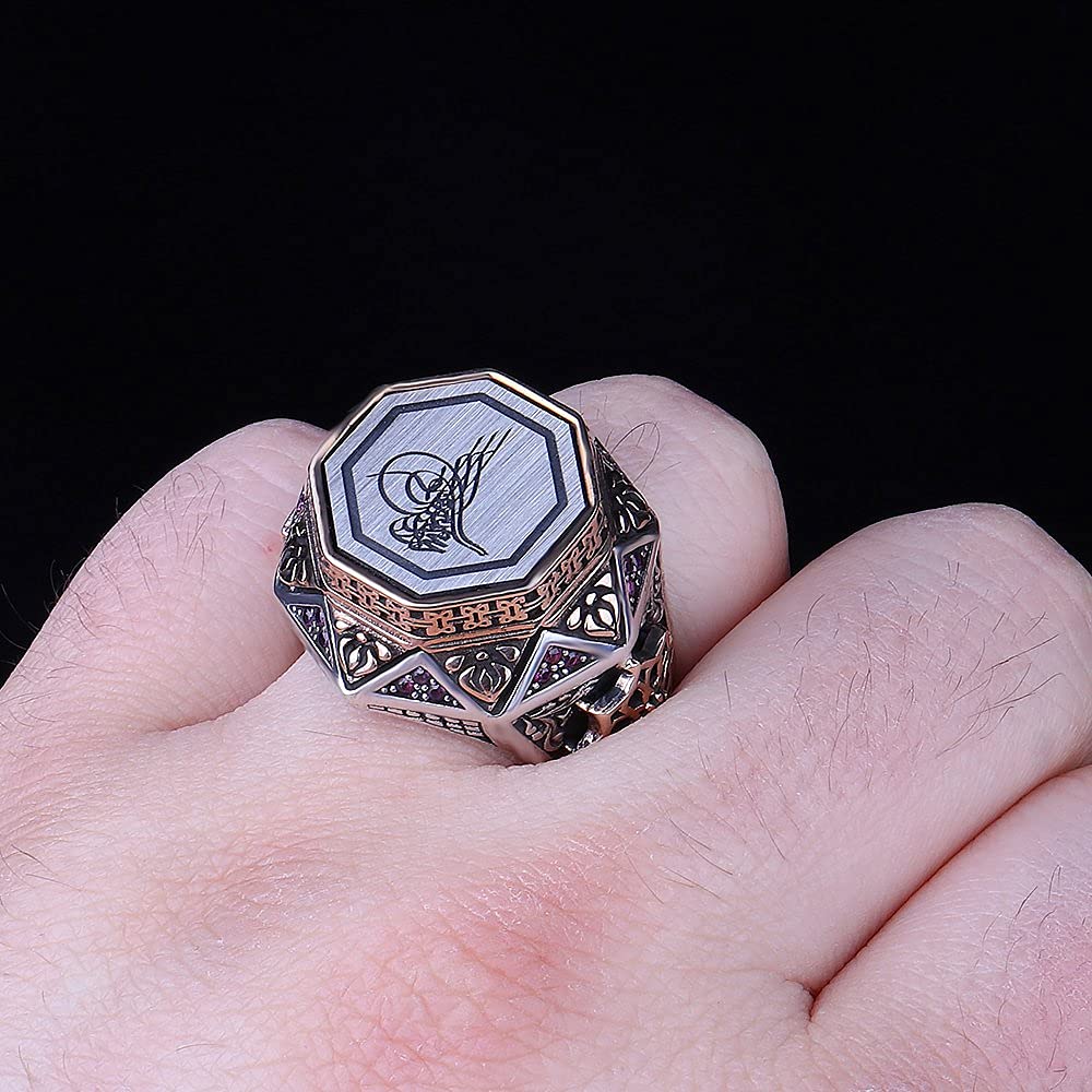 KAMBO Ottoman Emblem Men's 925 Sterling Silver Ring — 6