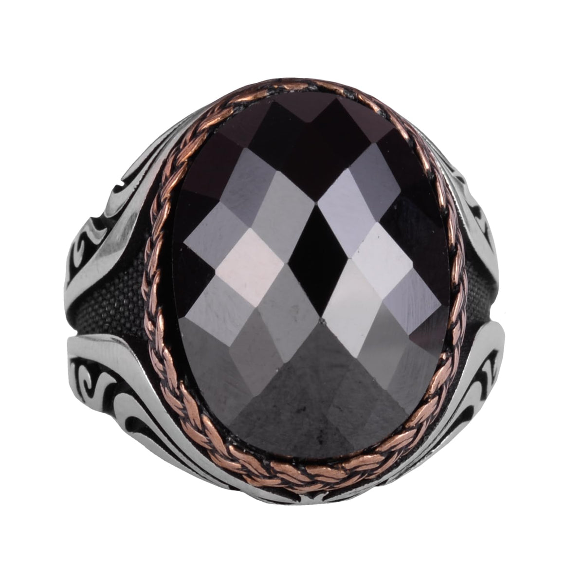925 Sterling Silver Ring - Onyx Stone Handmade Ring