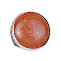 Natural Agate Big Stone, Silver Men's Ring