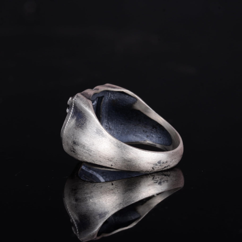 KAMBO 925 Sterling Silver Wolf Head Ring – Handmade Men's Animal Symbol Ring – Bold Gothic Statement Jewelry – Protection and Strength Design (Silver) — 7