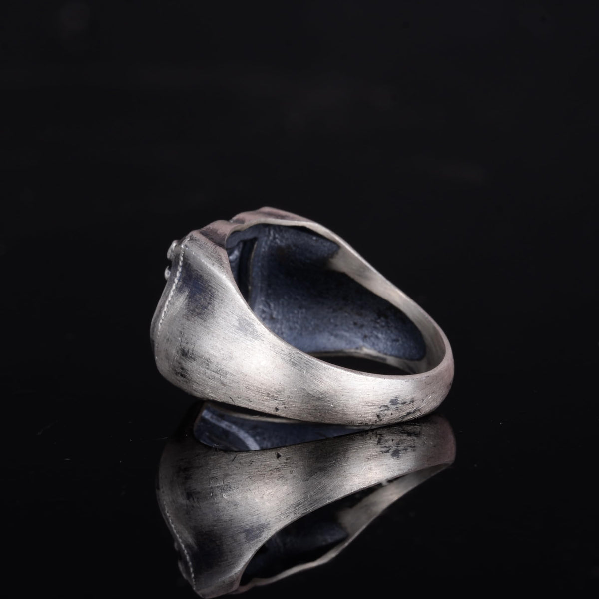 KAMBO 925 Sterling Silver Wolf Head Ring – Handmade Men's Animal Symbol Ring – Bold Gothic Statement Jewelry – Protection and Strength Design (Silver) — 7