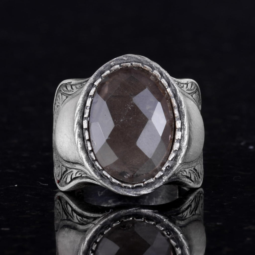 Natural Stone Ring (Smoky Quartz) — 3