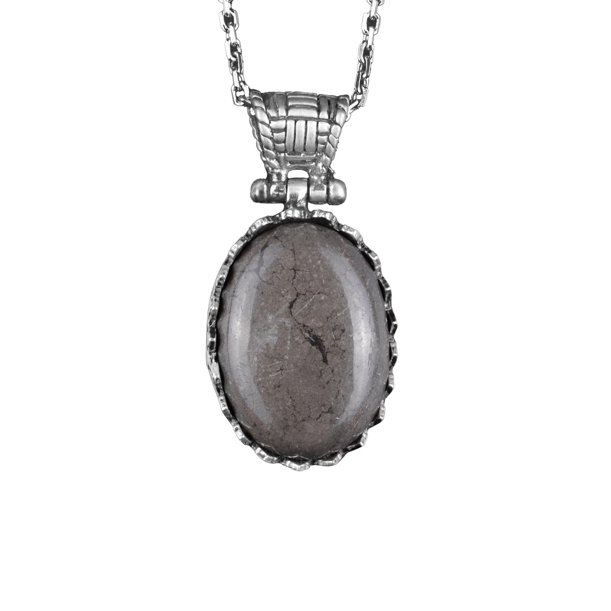 Natural Pyrite Necklace - 925 Sterling Silver Necklace