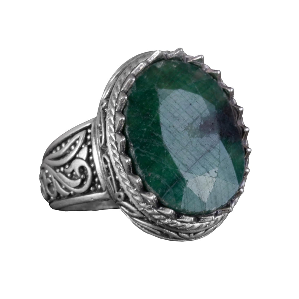 Natural Stone Ring - 925 Sterling Silver Ring (Model-4)