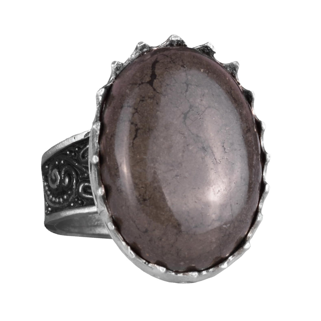 Natural Pyrite Stone Ring - 925 Sterling Silver Handmade Ring