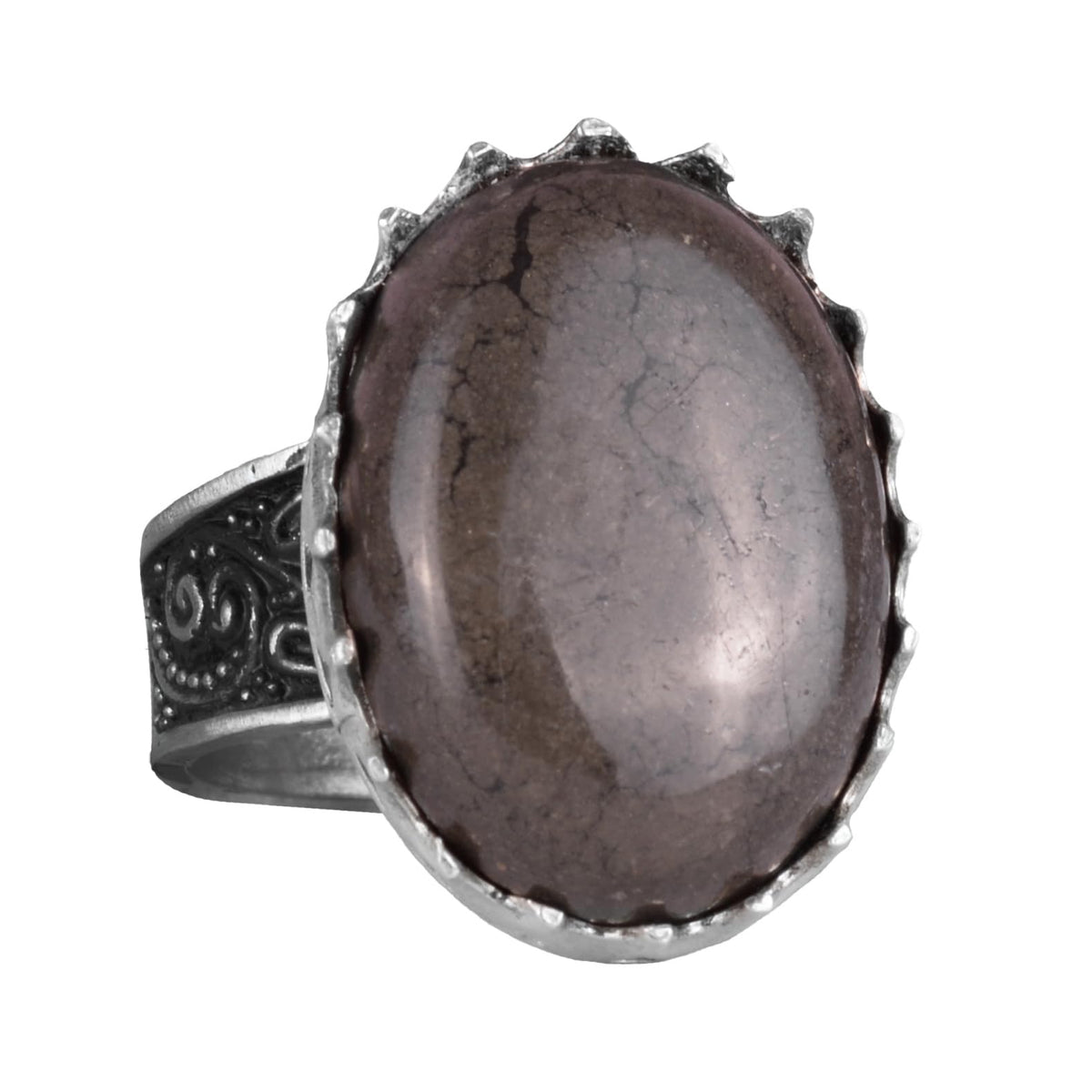 Natural Pyrite Stone Ring - 925 Sterling Silver Handmade Ring