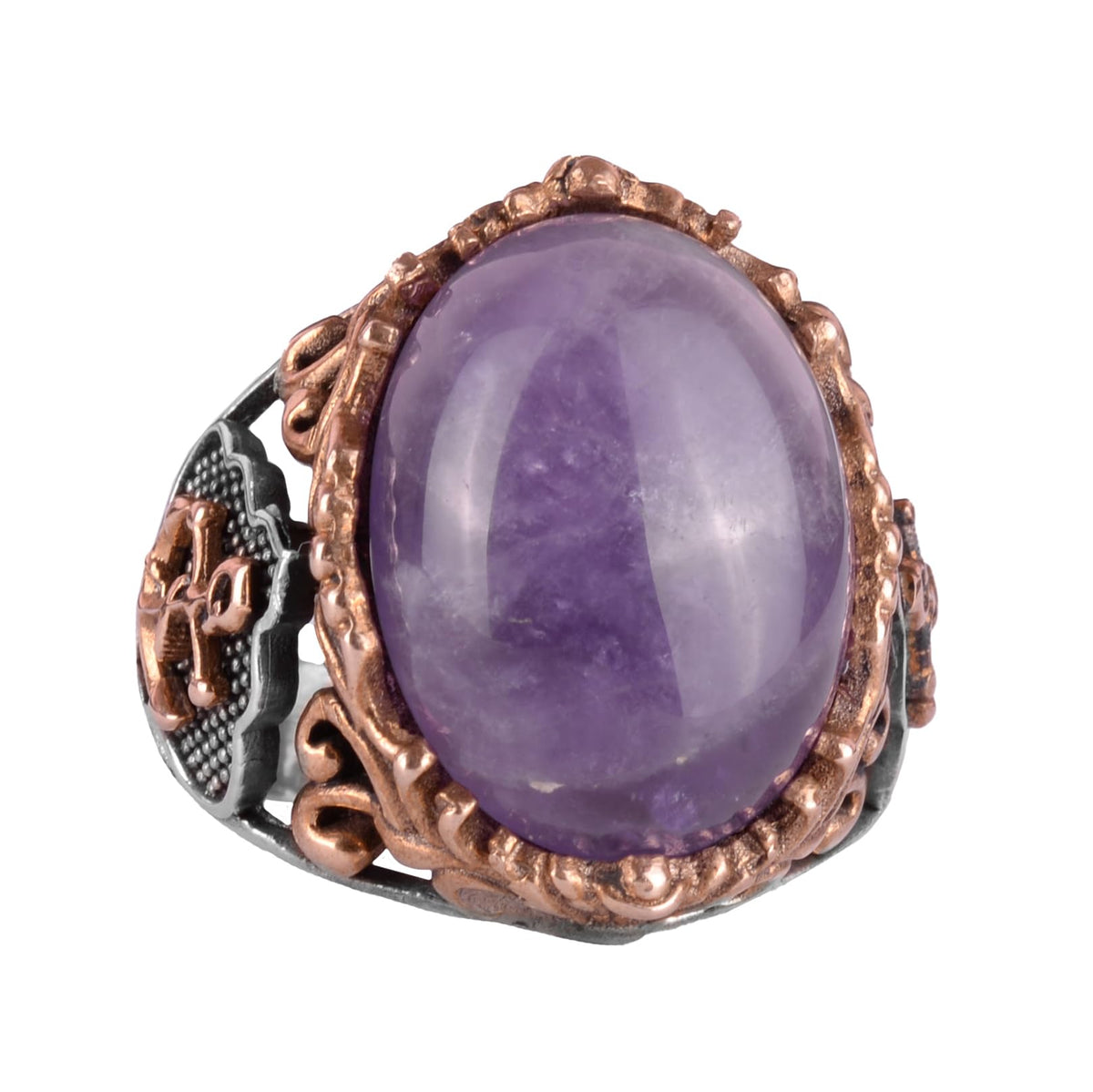 Natural Amethyst Stone Ring (Model-2)