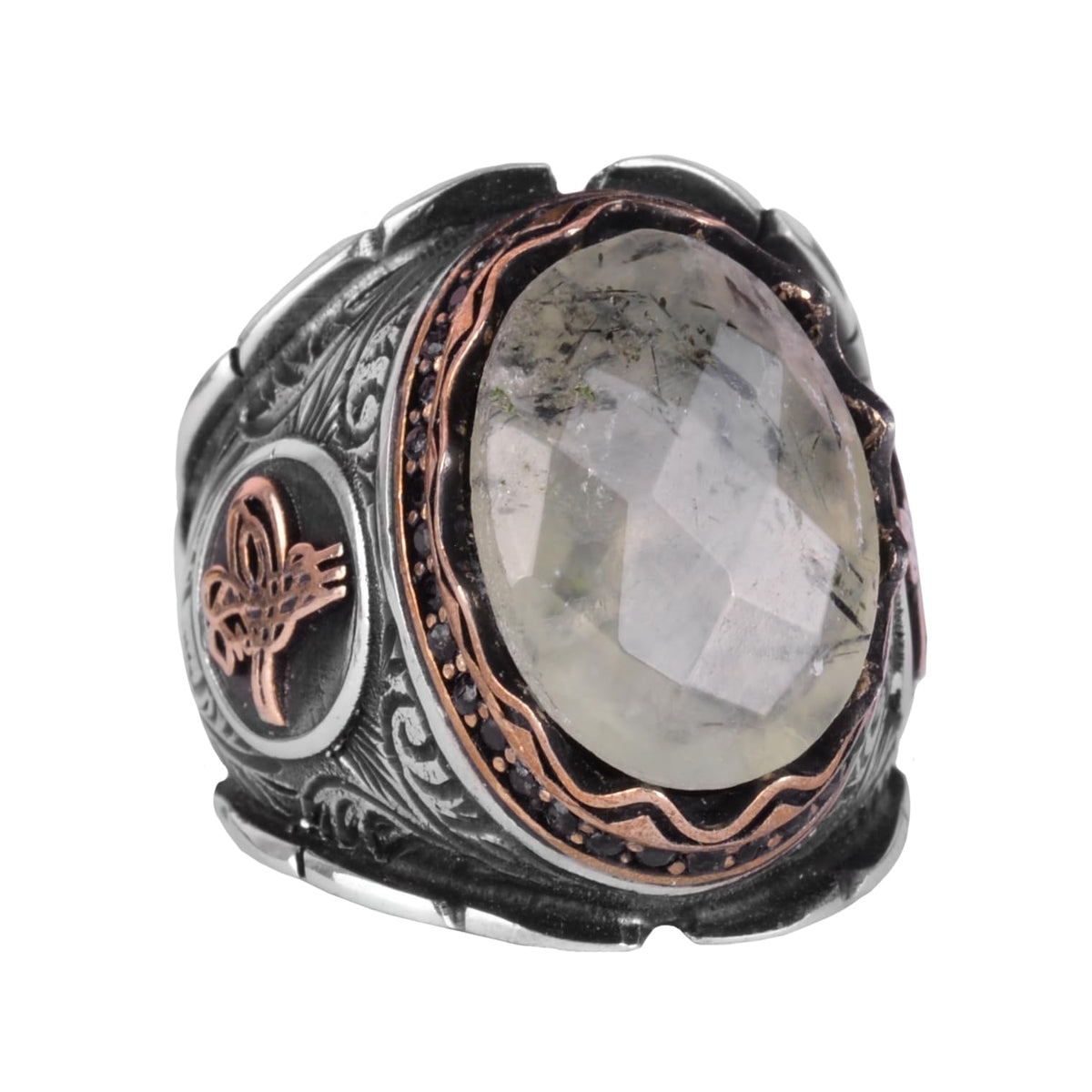 Natural Pietersite Stone Ring, 925 Sterling Silver Ring, Ottoman Tugra Silver Ring