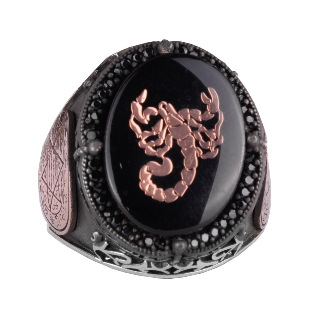 Unique Patterned Ring - 925 Sterling Silver Handmade Men's Ring - Star of David Ring