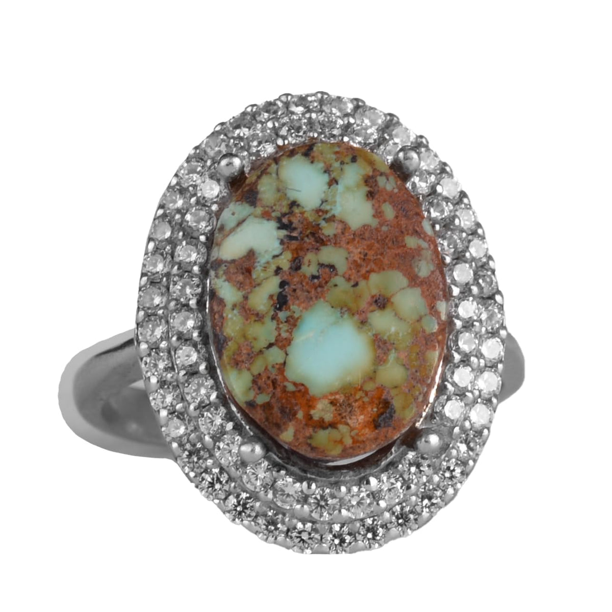 KAMBO Natural Turquoise Stone Elegant Women's Ring – 925 Sterling Silver Handmade Jewelry (Style-36)