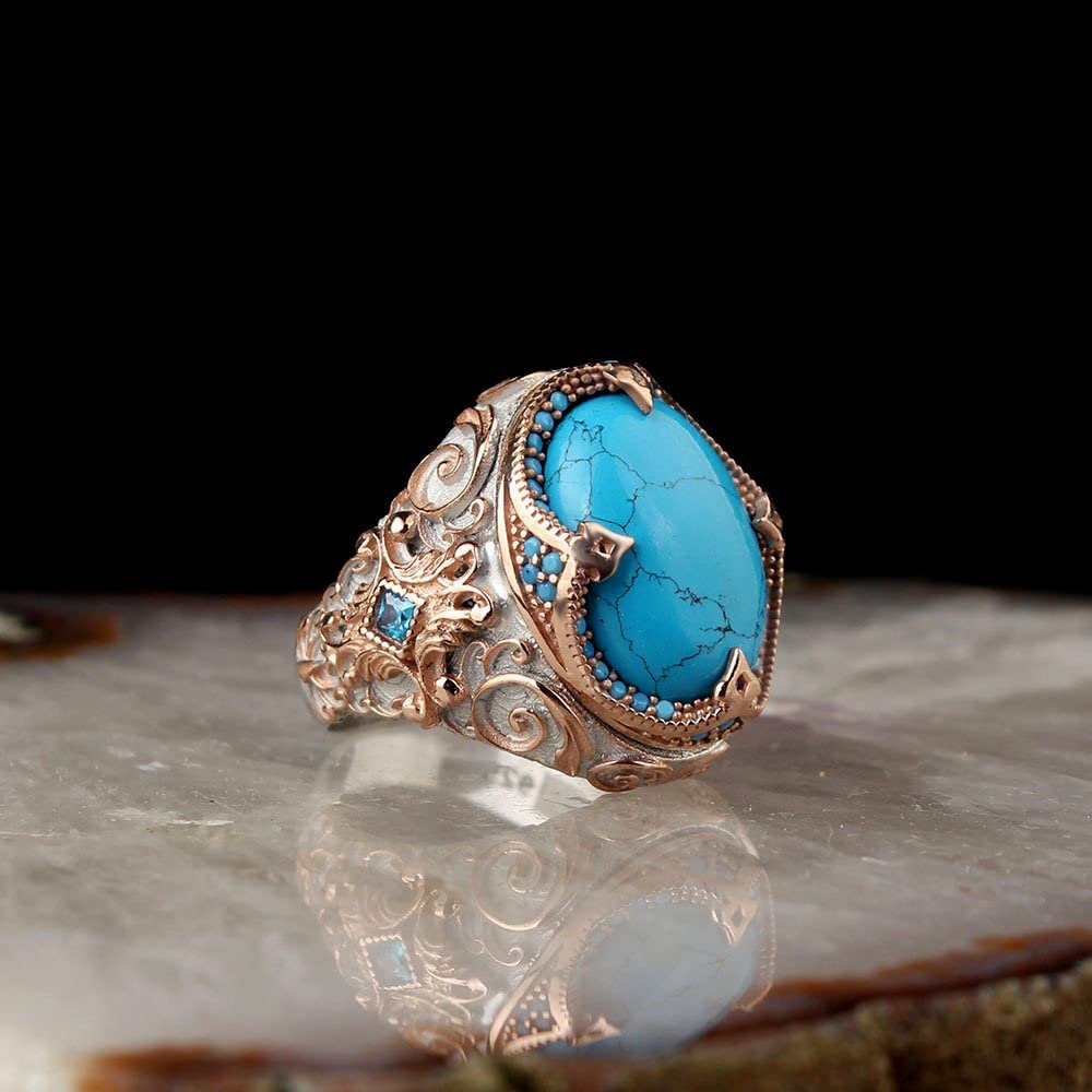 Synthetic Turquoise Stone Ring — 4