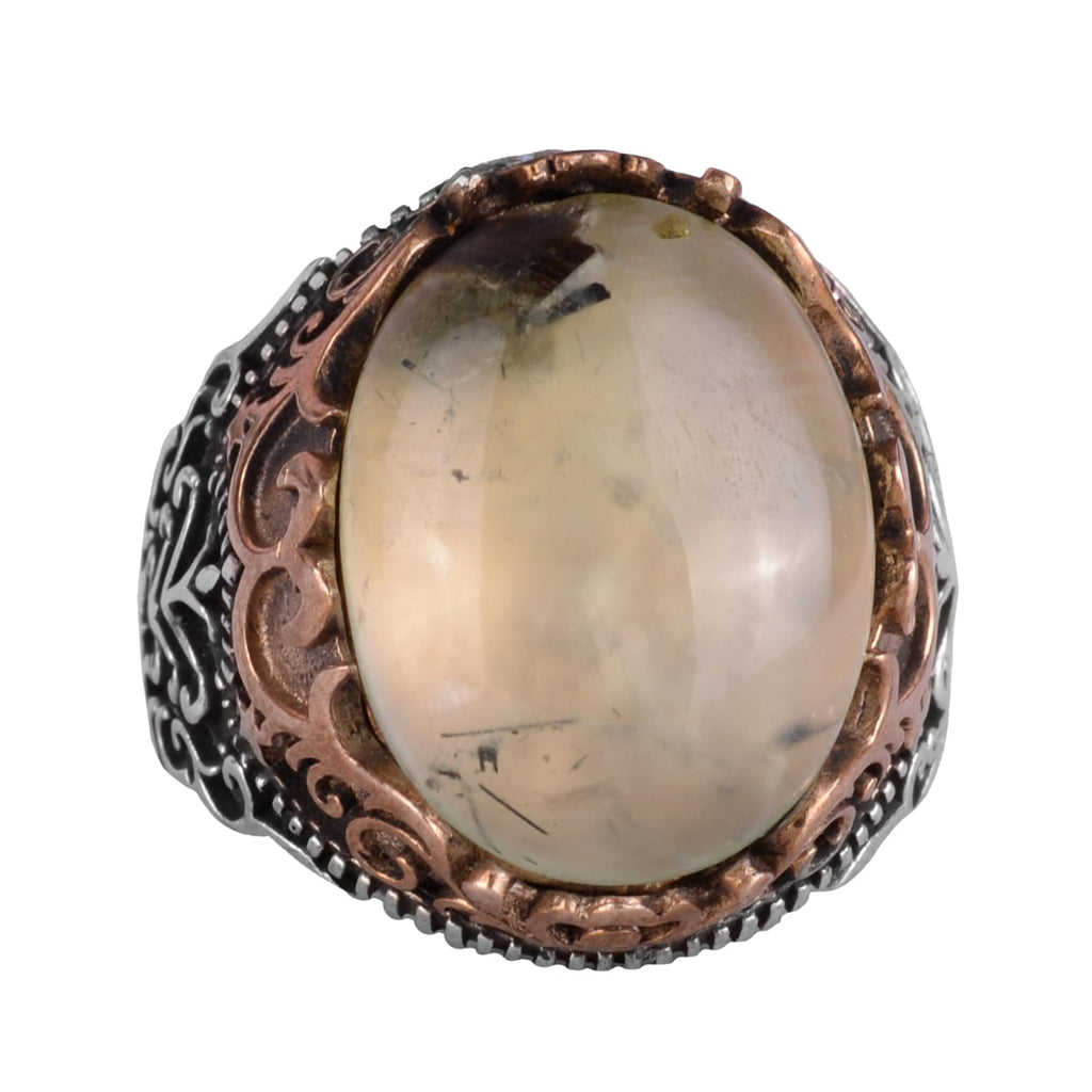 Natural Stone Handmade Ring - 925 Sterling Silver Ring (Model-3)